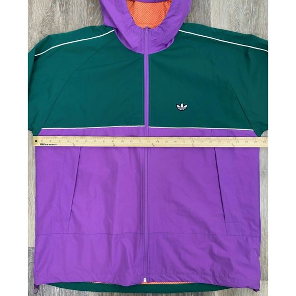 Adidas Originals Samstag Shell Jacket GREEN PURPLE Men's size Large EC9319 - Picture 6 of 12
